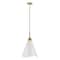 Nuvo Tango 1-Light Medium Pendant - Matte White with Burnished Brass 60/7474 - alternate 4